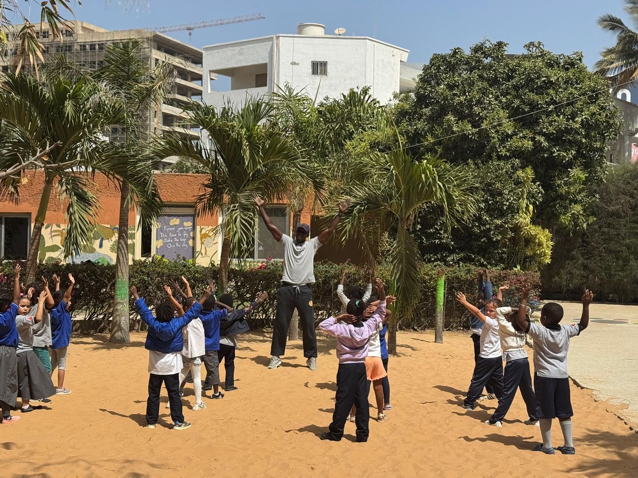 School courtyard activity